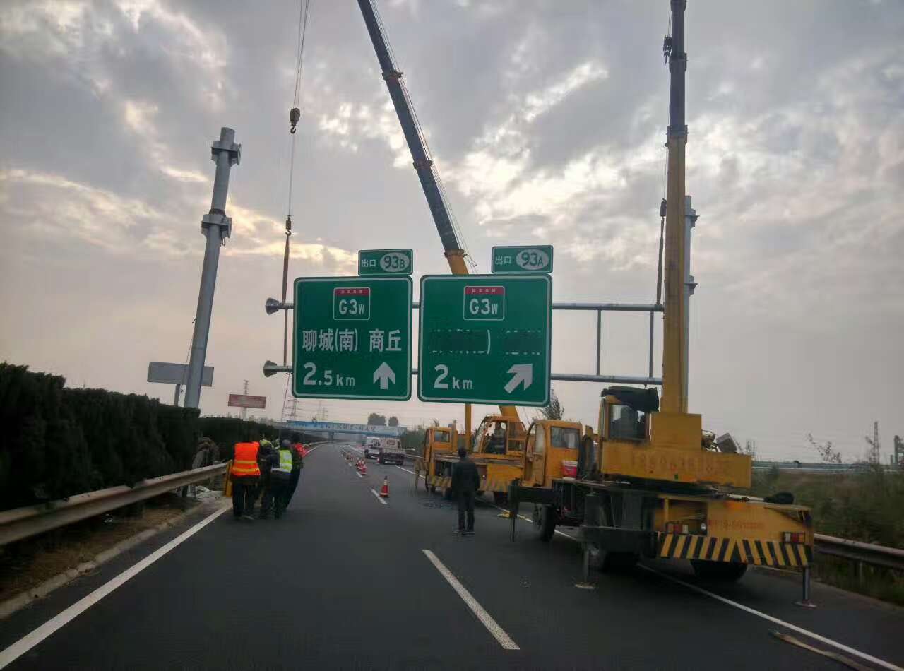 鹤壁鹤壁高速公路标志牌施工案例
